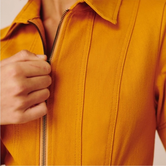 C/MEO Collective Denim Wide Leg Front Zip Belted Jumpsuit - Picture 3 of 8